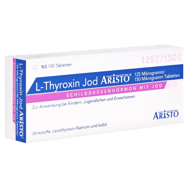L-THYROXIN Jod Aristo 125 µg/150 µg Tabletten 100 St