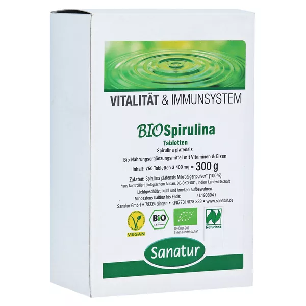 Biospirulina Mikroalgen 400 mg Tabletten 750 St