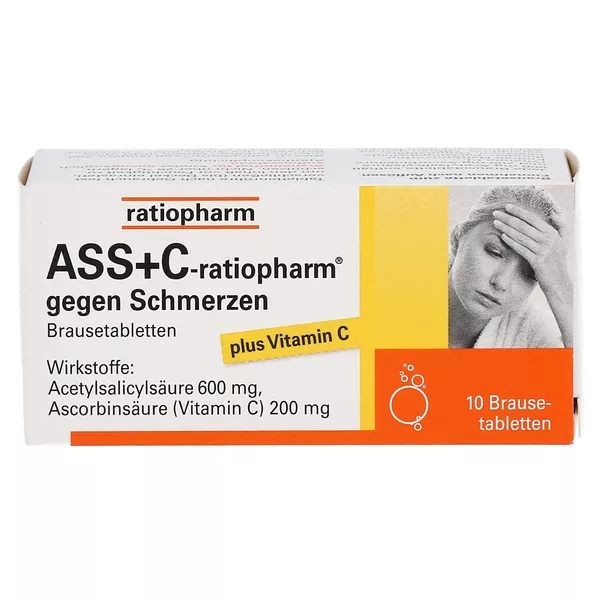 ASS + C ratiopharm gegen Schmerzen 10 St