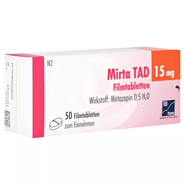 Mirta TAD 15 mg Filmtabletten 50 St