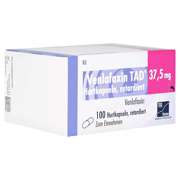 VENLAFAXIN TAD 37,5 mg Hartkapseln retardiert 100 St