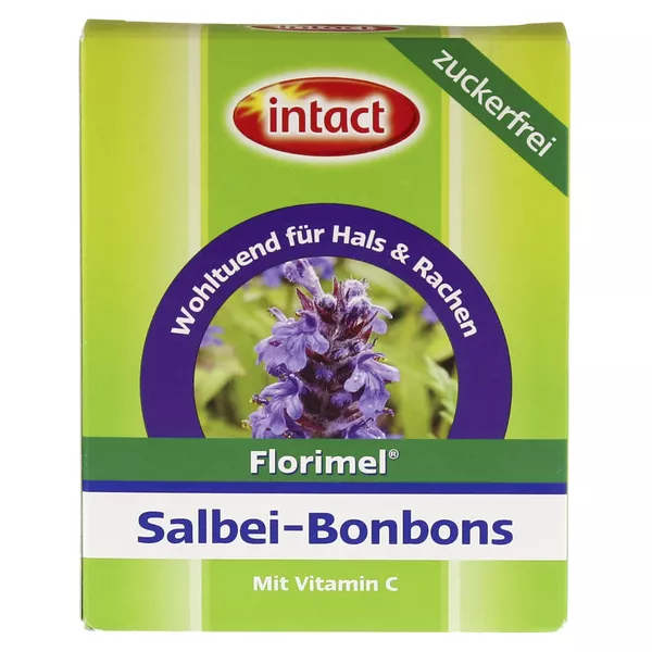 Florimel Salbeibonbons mit Honig & Vitamin C zuckerfrei 40 g