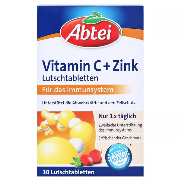 Abtei Vitamin C plus Zink Lutschtablette, 30 St.