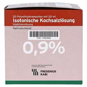 Kochsalzlösung 0,9% Plastikampullen Fresenius 20X20 ml