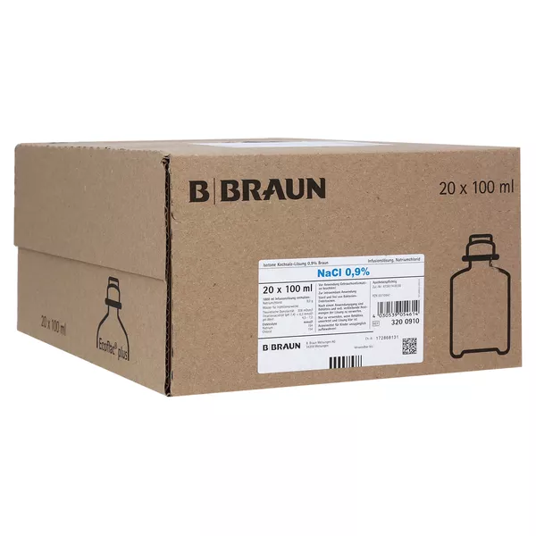 Isotone Kochsalz-lösung 0,9% Braun Ecofl 20X100 ml