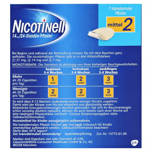 Nicotinell 14 mg/24-Stunden-Pflaster 7 St