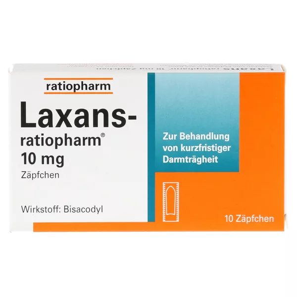 Laxans ratiopharm 10 mg Zäpfchen 10 St