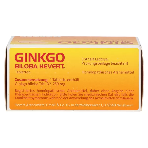 Ginkgo Biloba Hevert Tabletten, 100 St.