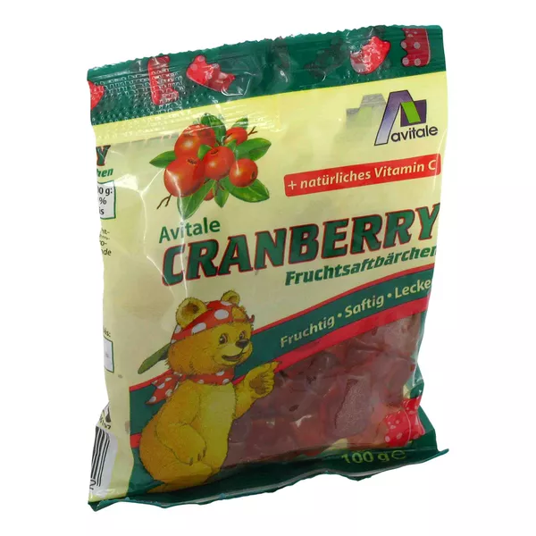 Avitale Cranberry Fruchtsaftbärchen, 100 g