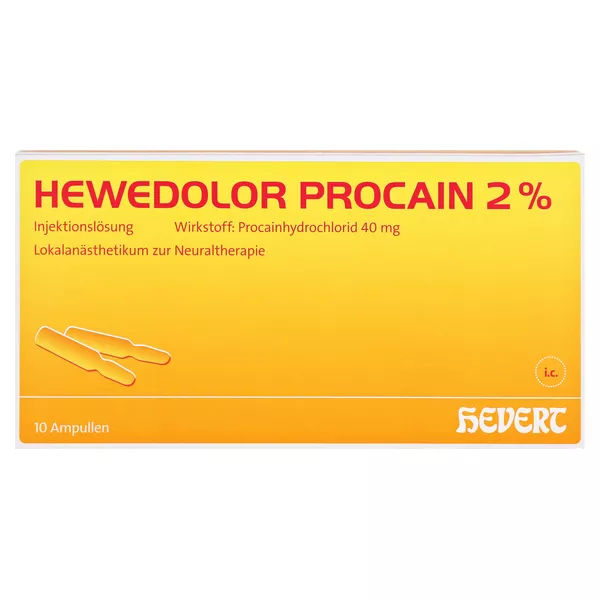 Hewedolor Procain 2% Injektionslösung in 10 St