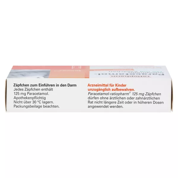 Paracetamol ratiopharm 125 mg 10 St