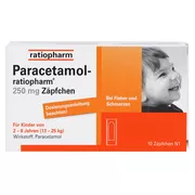 Paracetamol ratiopharm 250 mg 10 St