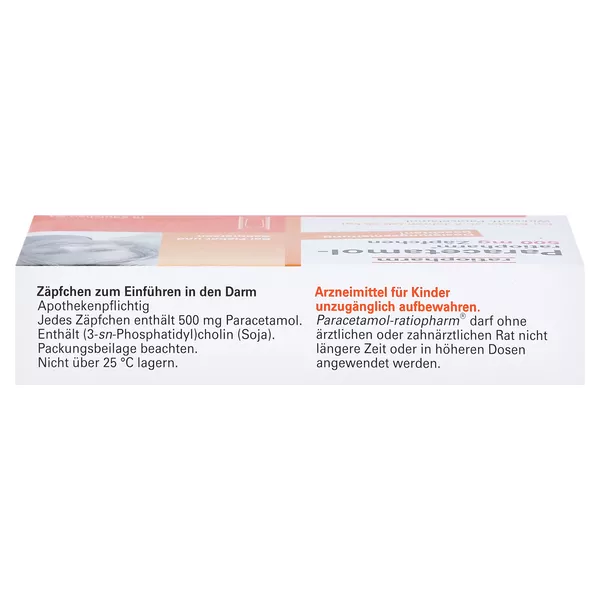 Paracetamol ratiopharm 500 mg 10 St