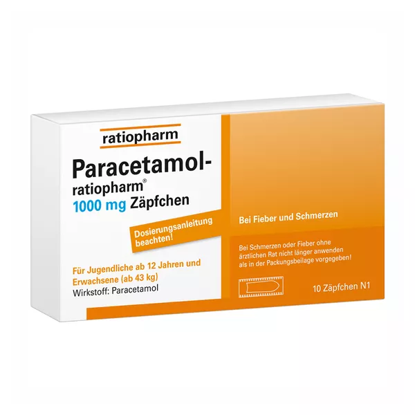 Paracetamol ratiopharm 1.000 mg 10 St