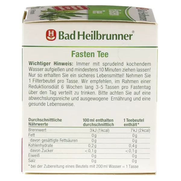 BAD Heilbrunner Fastentee Filterbeutel 8X1,8 g