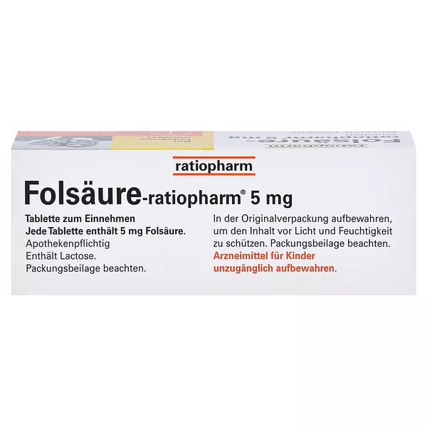 Folsäure ratiopharm 5 mg 50 St