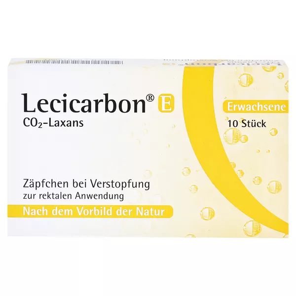 Lecicarbon E CO2-Laxans Erwachsenensuppositorien 10 St