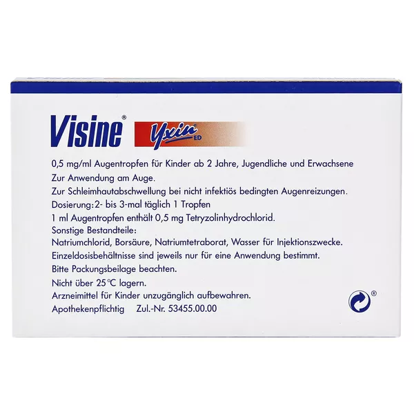 Visine Yxin Augentropfen, 10 x 0,5 ml