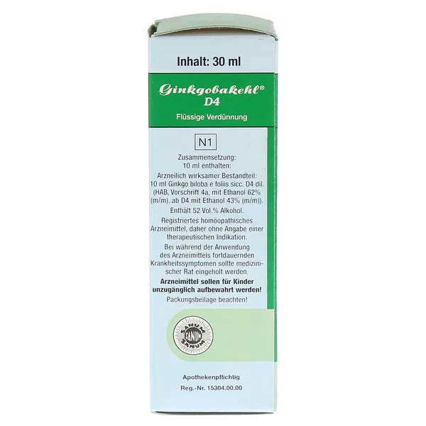 Ginkgobakehl D 4 Tropfen 30 ml