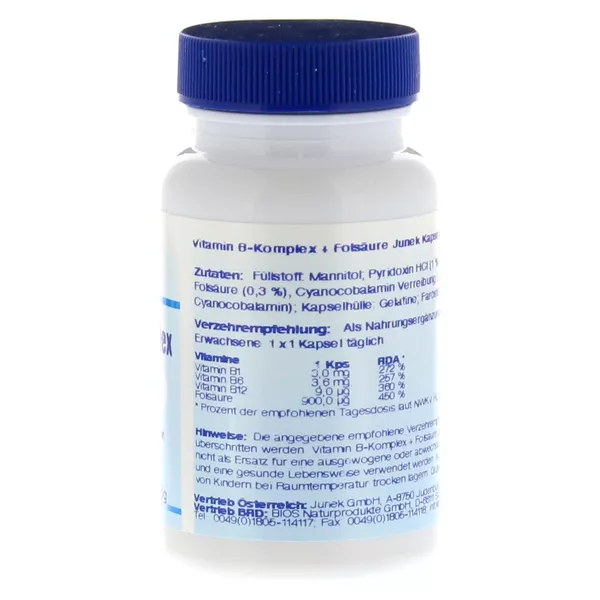 Vitamin B Komplex+folsäure Junek Kapseln 30 St