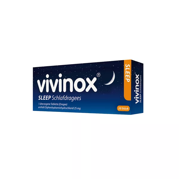 Vivinox SLEEP Schlafdragees bei Schlafstörungen & Einschlafproblemen, 20 St.