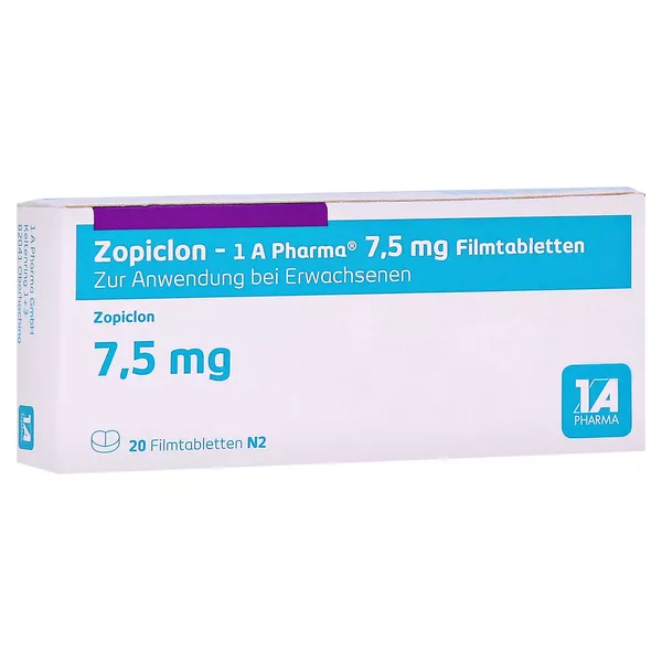 Zopiclon-1a Pharma 7,5 mg Filmtabletten 20 St