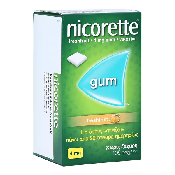 Nicorette Kaugummi 4 mg freshfruit - Reimport 105 St
