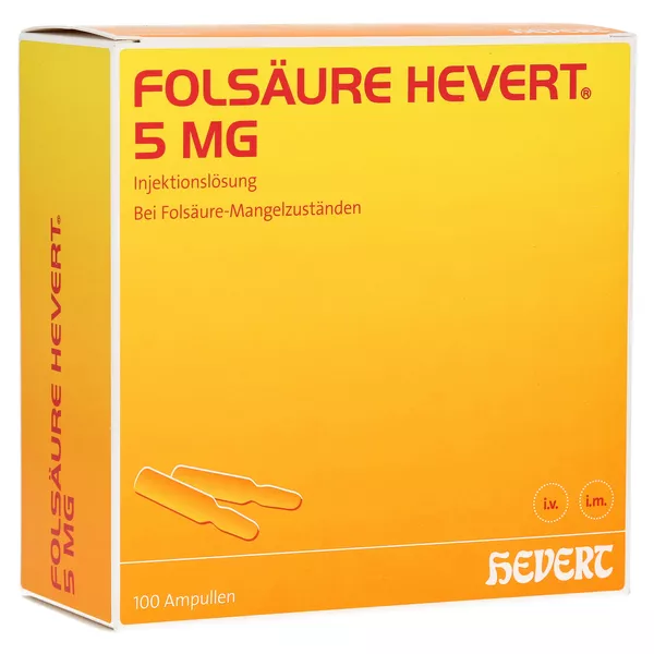 Folsäure Hevert 5 mg Ampullen 100 St