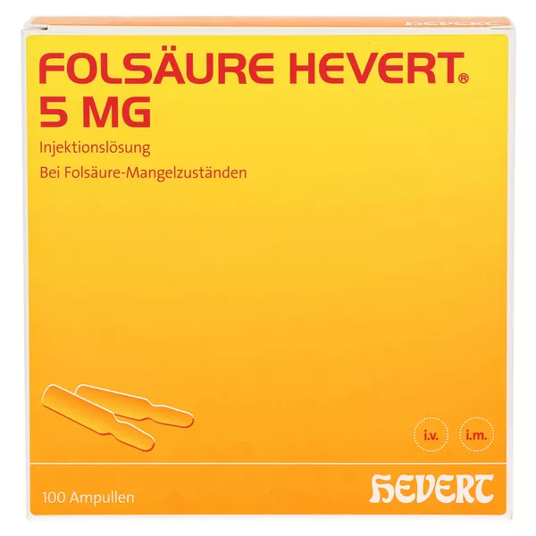 Folsäure Hevert 5 mg Ampullen 100 St