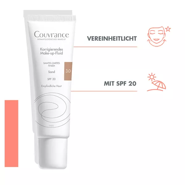 Avène Couvrance Korrigierendes Make-up Fluid Sand 3.0 30 ml