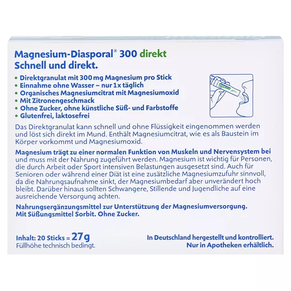 Magnesium-Diasporal 300 direkt 20 St