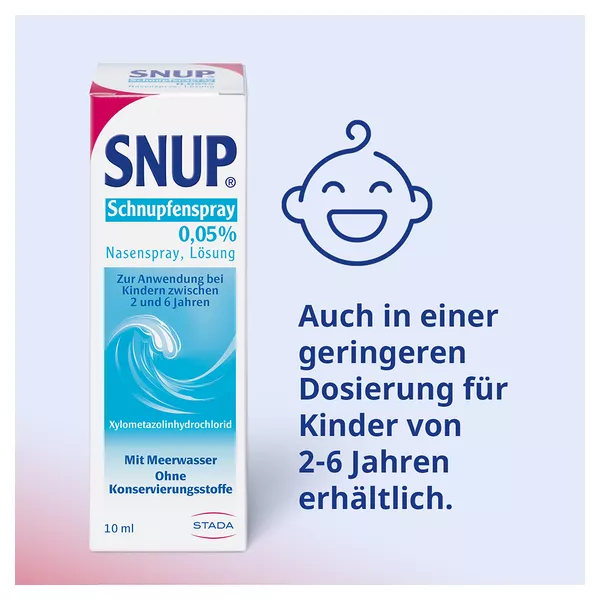 SNUP Nasen- & Schnupfenspray 0.1% mit Meerwasser 15 ml