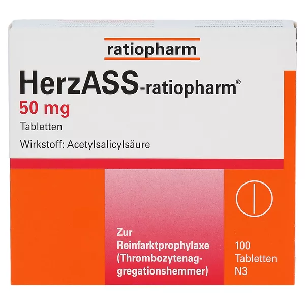 HerzASS ratiopharm 50 mg 100 St