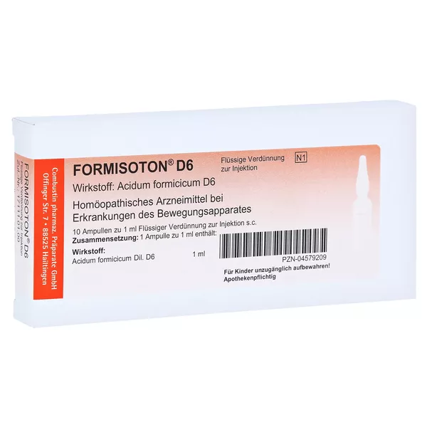 Formisoton D 6 Ampullen 10X1 ml