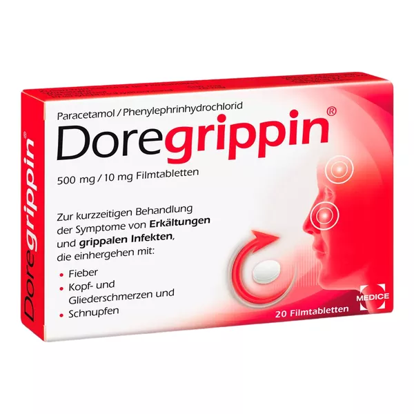 Doregrippin 500 mg/ 10 mg 20 St