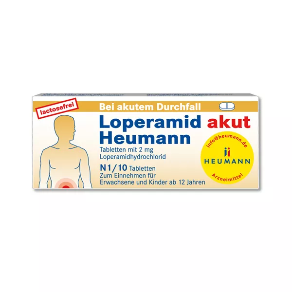 Loperamid akut Heumann Tabletten, 10 St.