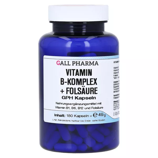 Vitamin B Komplex+folsäure GPH Kapseln 180 St
