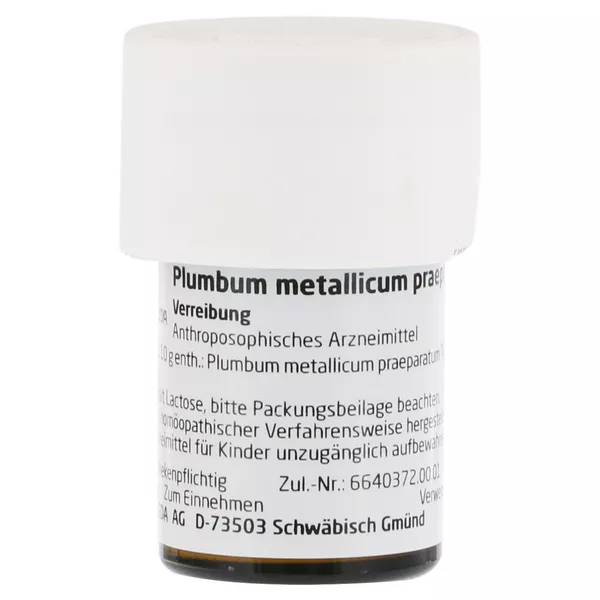 Plumbum Metallicum Praep. D 20 Triturati 20 g