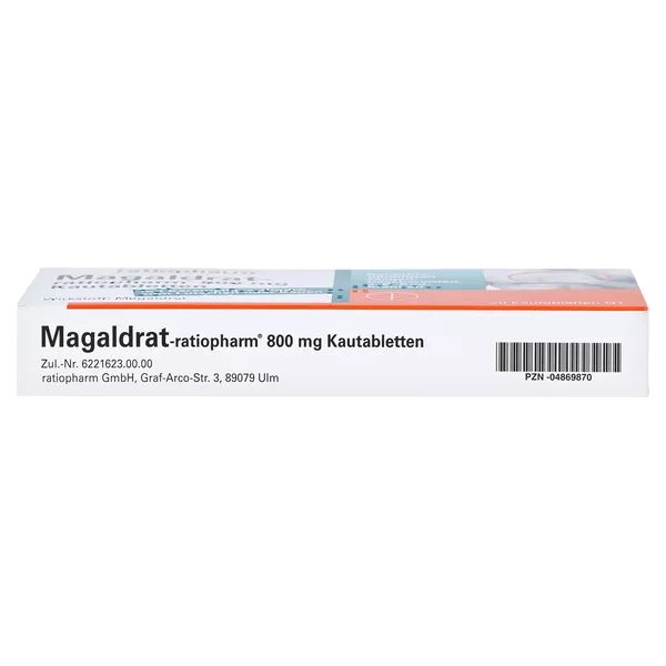 Magaldrat ratiopharm 800 mg Kautabletten 20 St