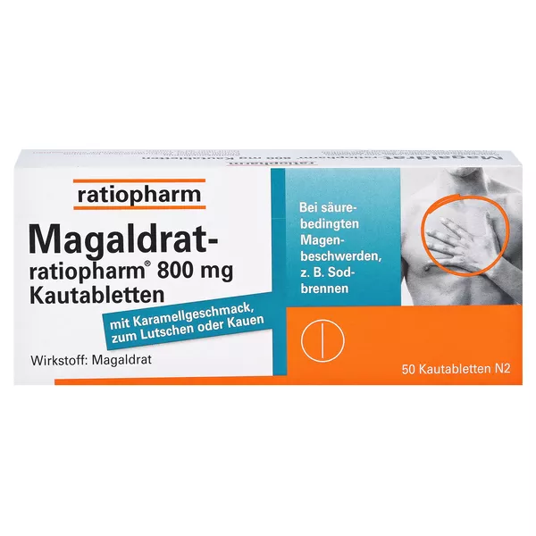 Magaldrat ratiopharm 800 mg Kautabletten 50 St