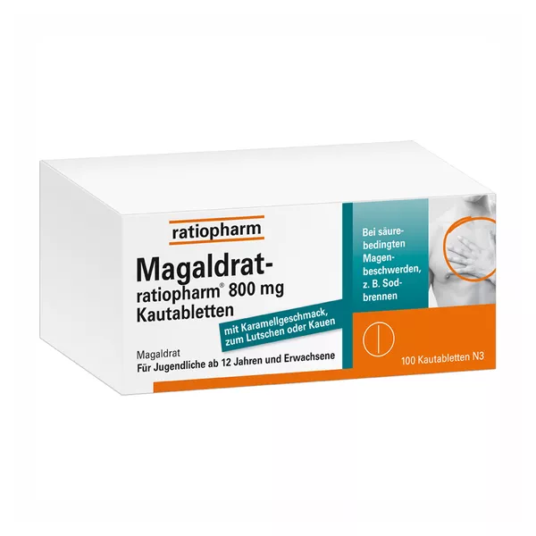 Magaldrat ratiopharm 800 mg Kautabletten, 100 St.