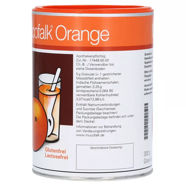 Mucofalk Orange Granulat Flohsamenschalen, 300 g