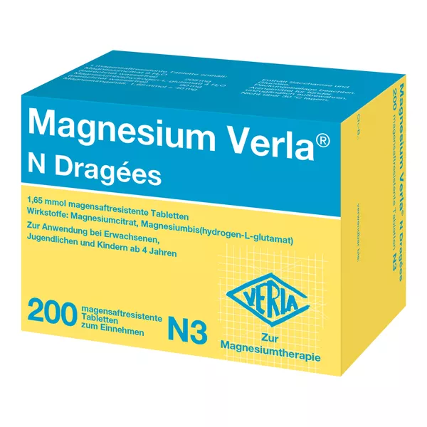 Magnesium Verla N Dragees 200 St