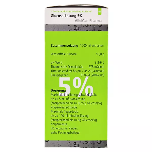 Glucose 5% Deltamedica Infusionslösung P 10X250 ml
