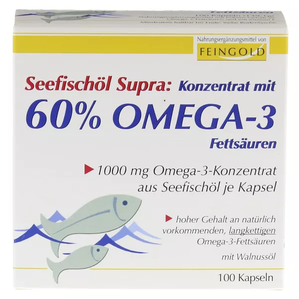 Seefischöl Supra M.60% Omega-3-Fetts.Wei 100 St
