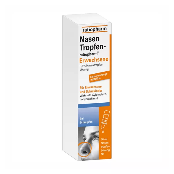 NasenTropfen ratiopharm Erwachsene konservierungsmittelfrei 10 ml