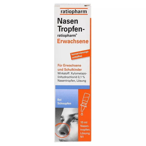 NasenTropfen ratiopharm Erwachsene konservierungsmittelfrei 10 ml