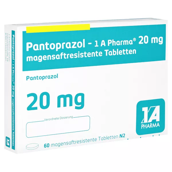 PANTOPRAZOL-1A Pharma 20 mg magensaftres.Tabletten 60 St