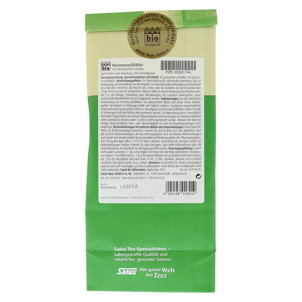 Brennnesselblätter Tee Bio Urticae foliu, 50 g