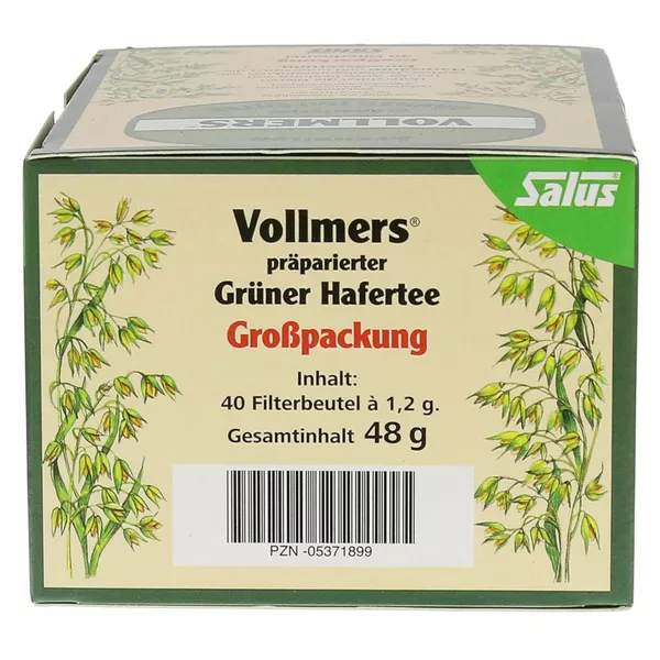 Vollmers Präparierter Grüner Hafertee Fi 40 St